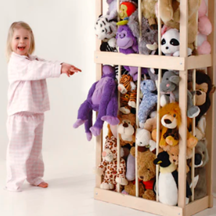 The ZOO ® Clears the Stuffed Animal Clutter In Kids Rooms.